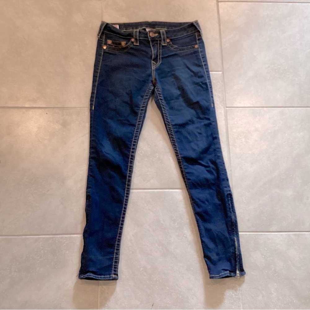 TRUE RELIGION Skinny Jeans Serena 25 Thick Stitch